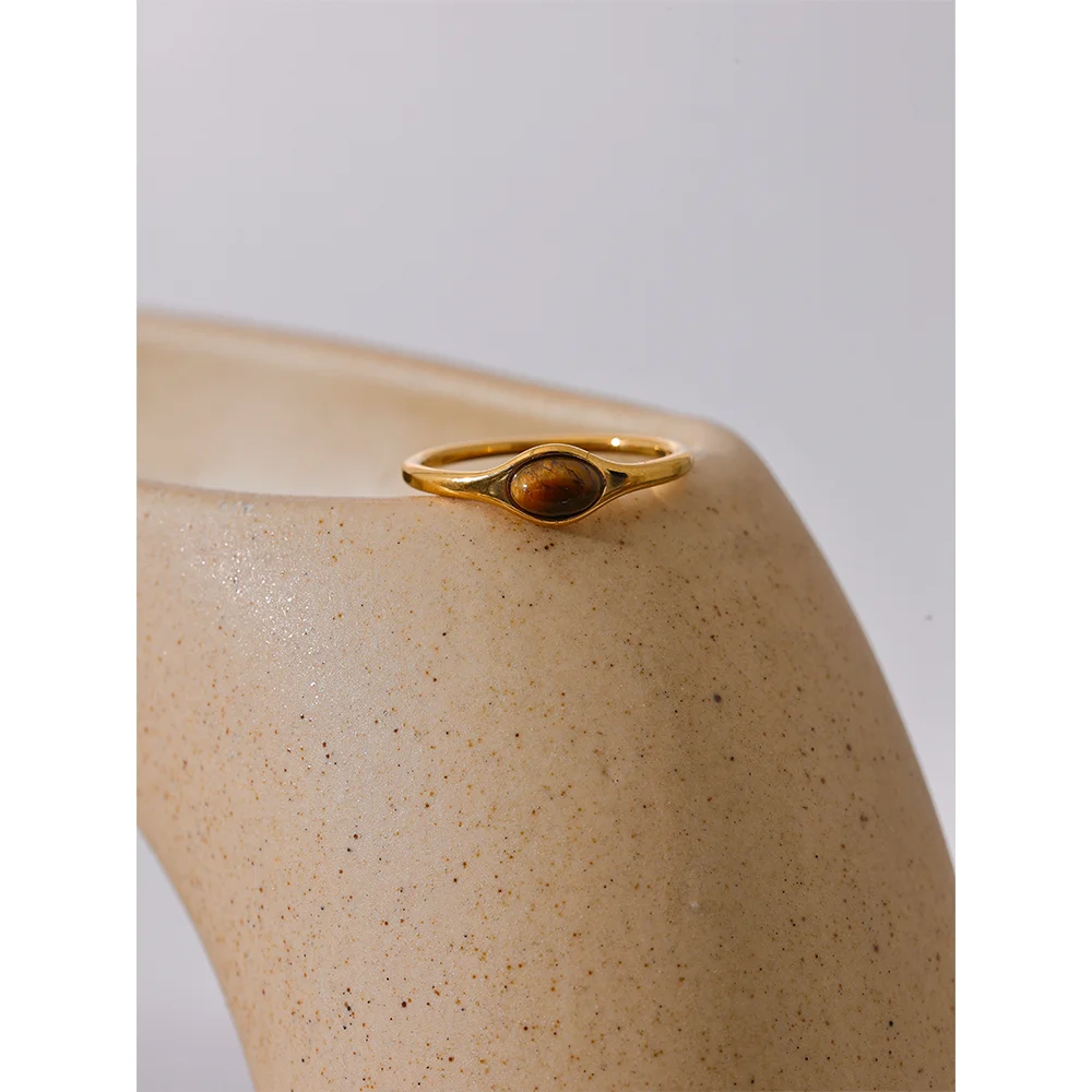 Natural Amber Stone Ring