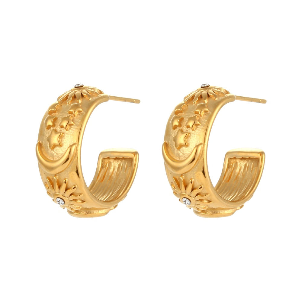 Moon Star Sun Bangle Bracelet
