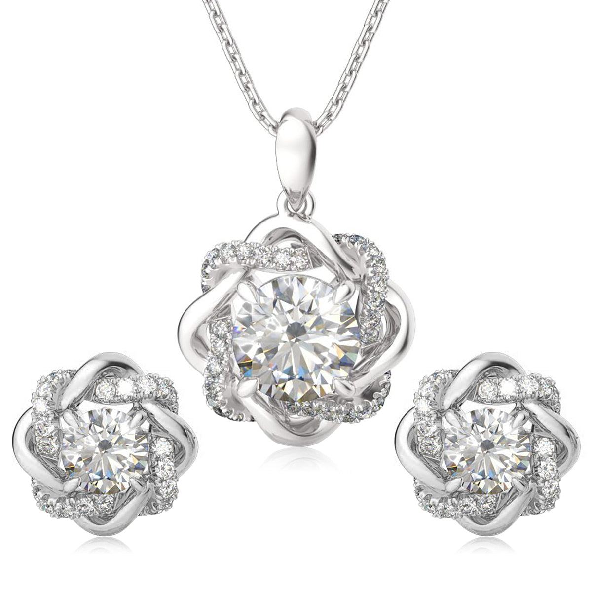 3 Carat Moissanite Jewelry Set