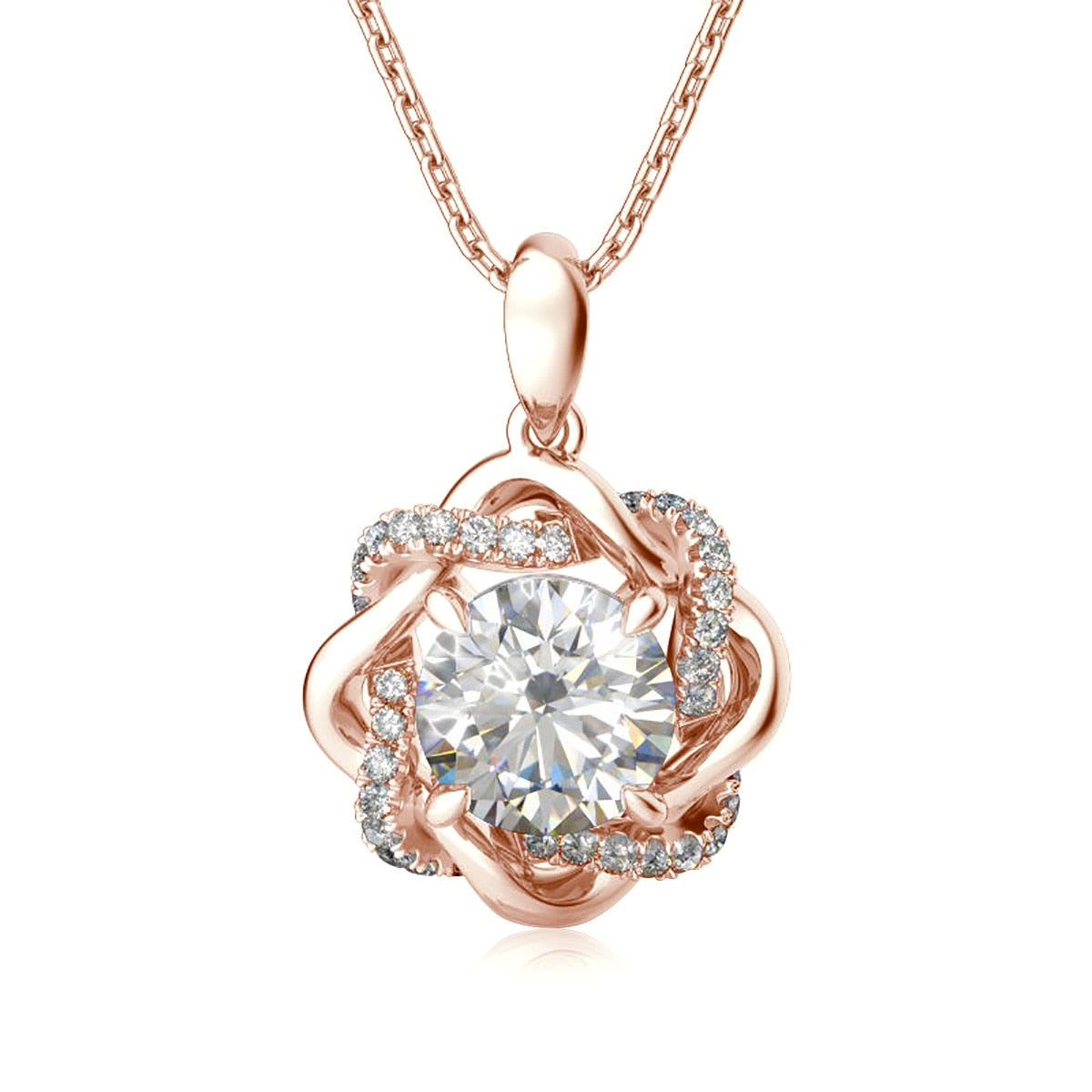 3ct Moissanite Necklace Pendant