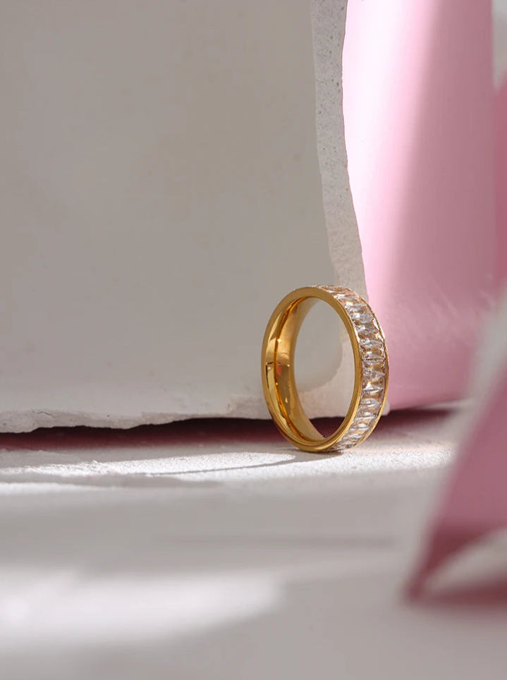 Gold Crystal Ring