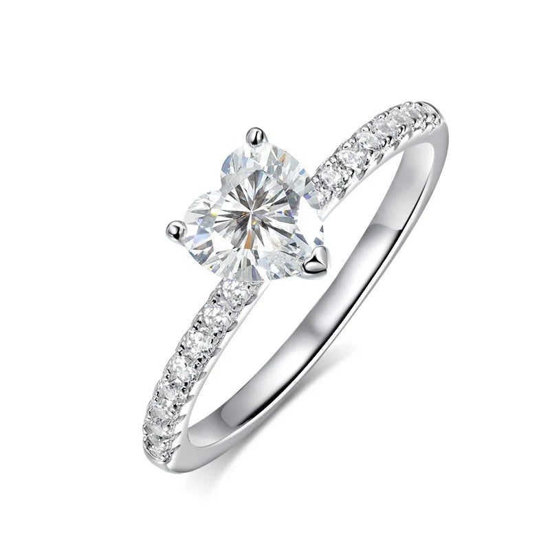 Heart Moissanite Ring
