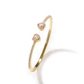 Drop Heart Cuff Bangle