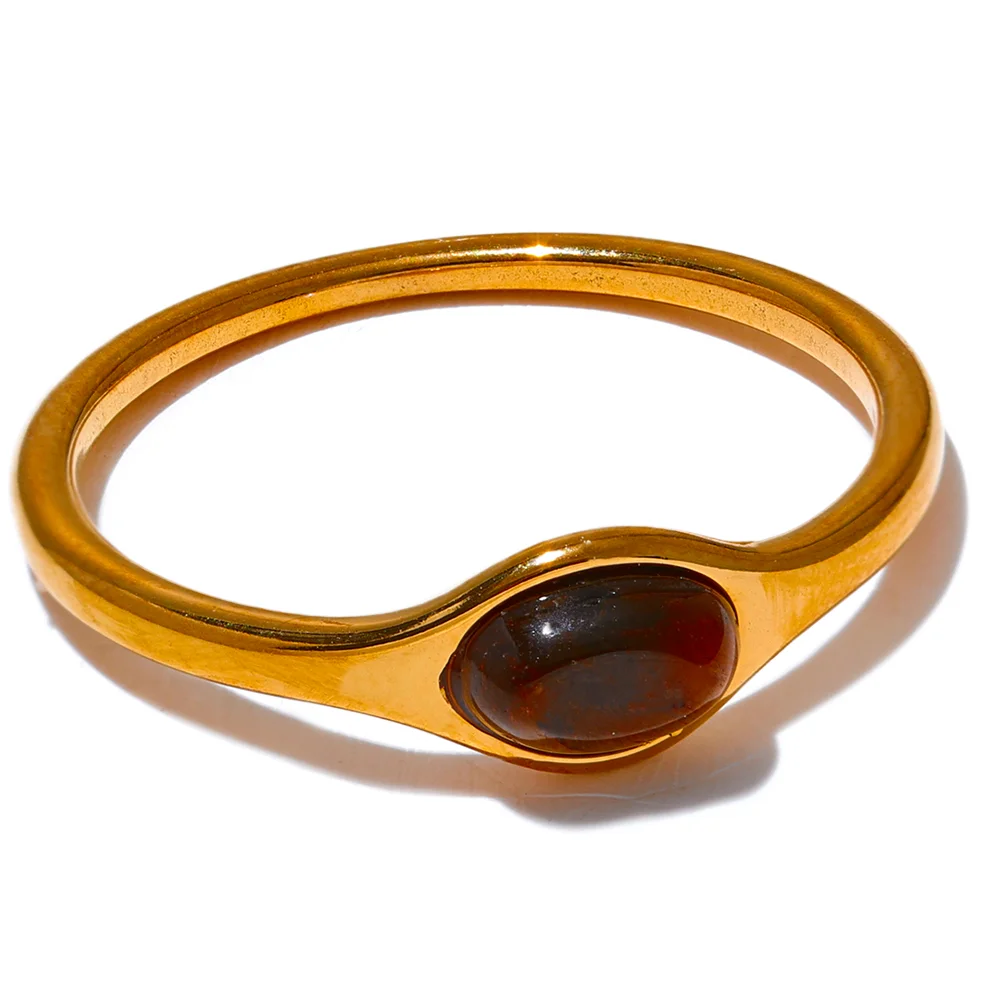 Natural Amber Stone Ring