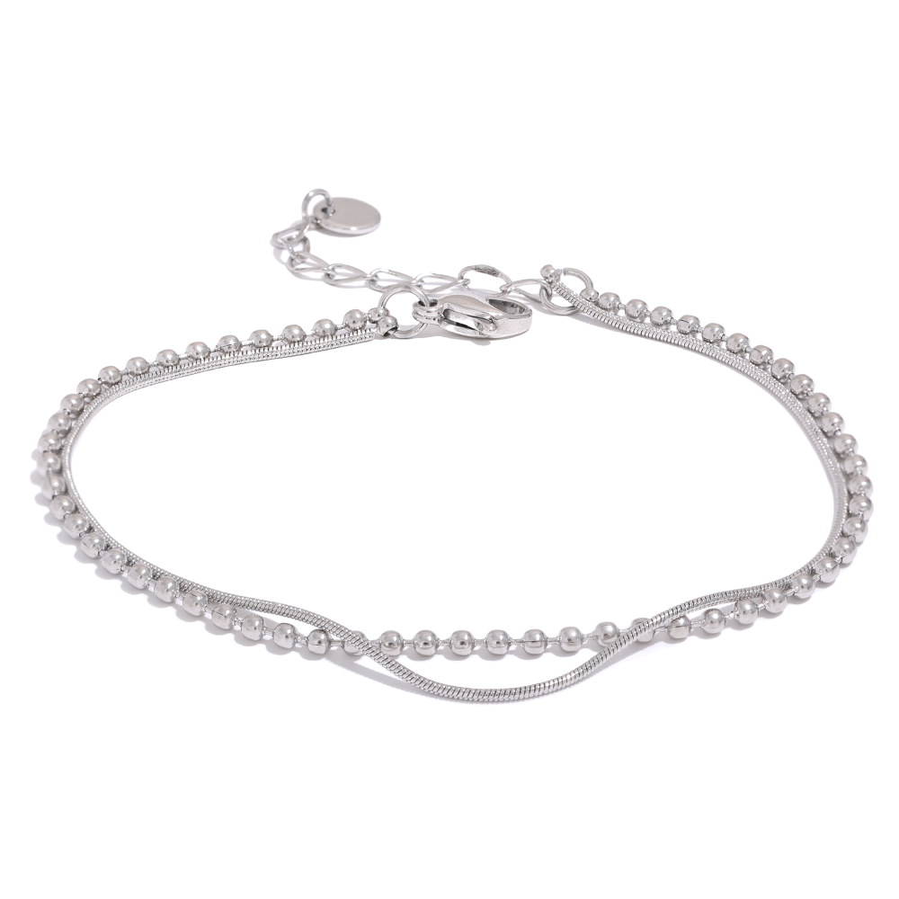 Double Layered Ball Anklet