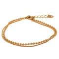 Double Layered Ball Anklet