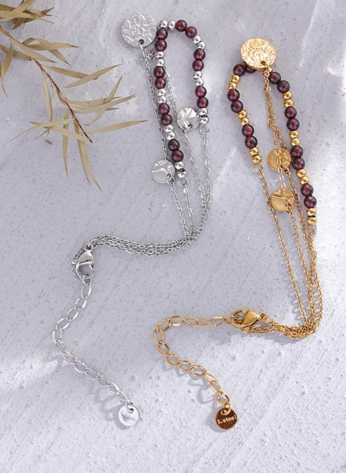 Layered Beaded Anklet