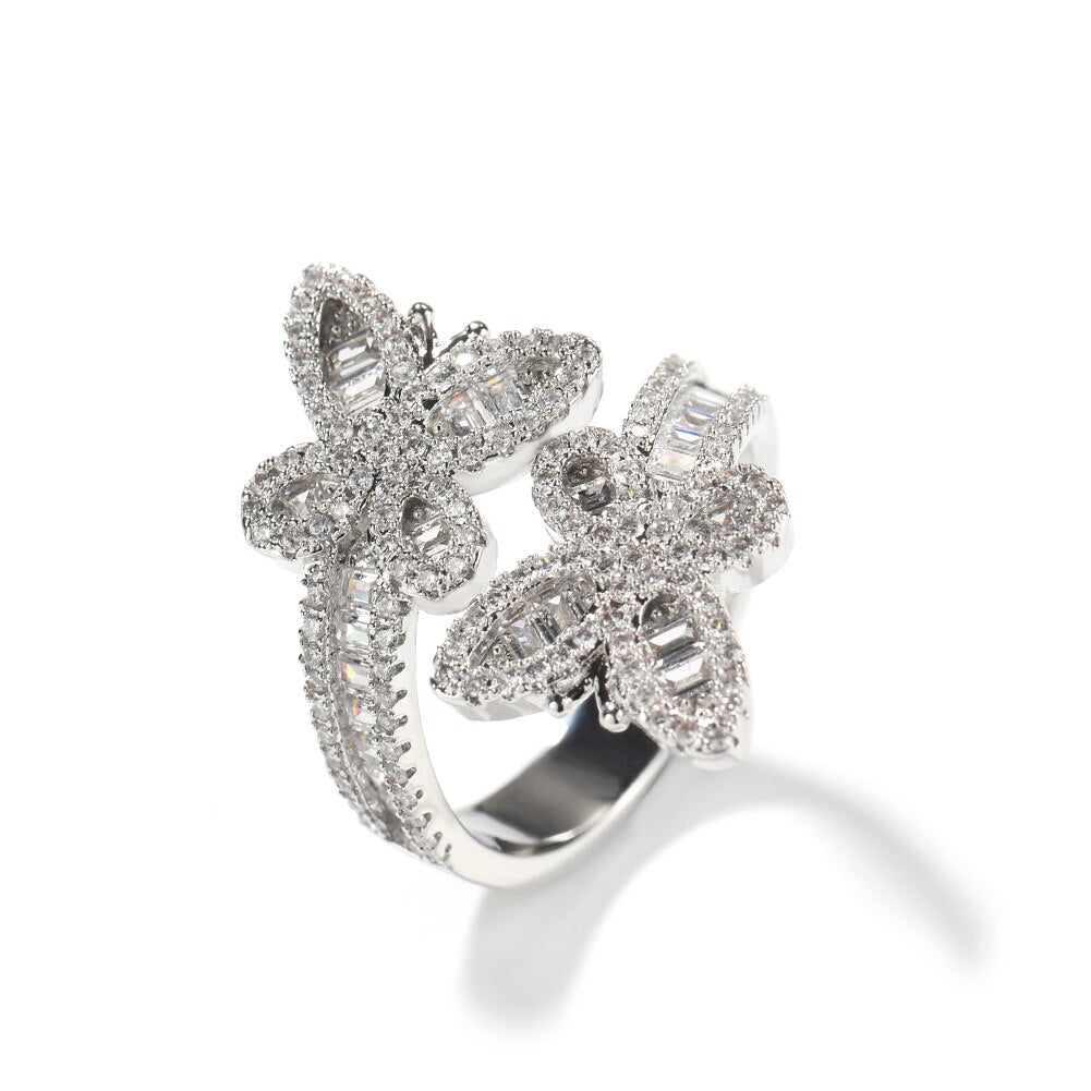 Micro Paved Butterfly Ring