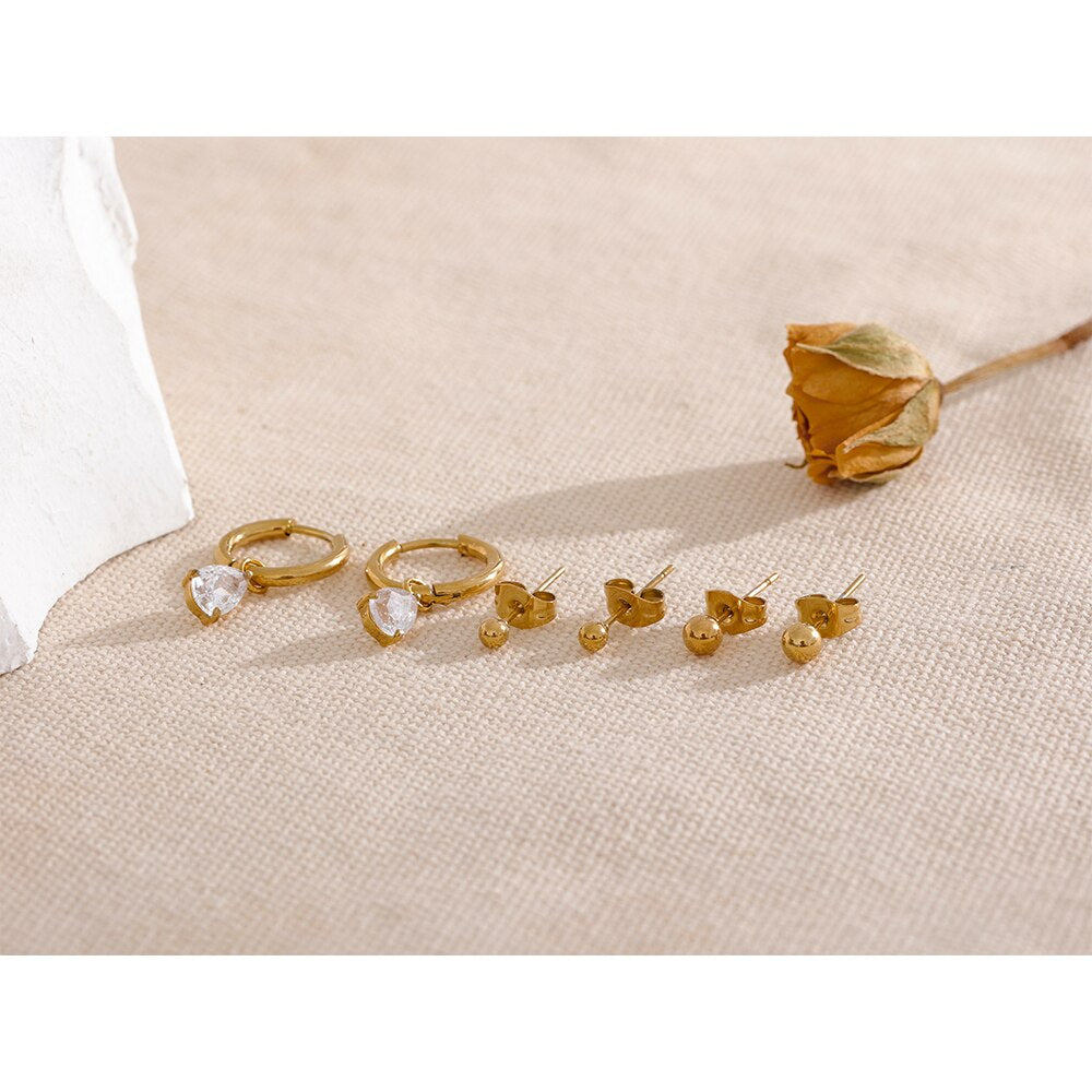 Dangle Earrings and Stud Set