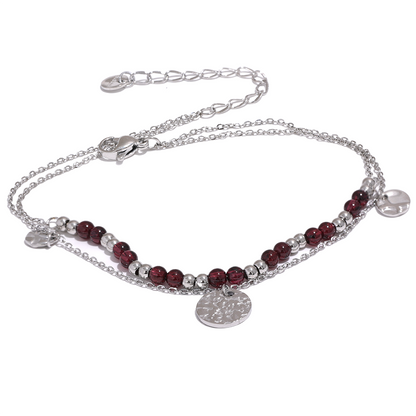 Layered Beaded Anklet