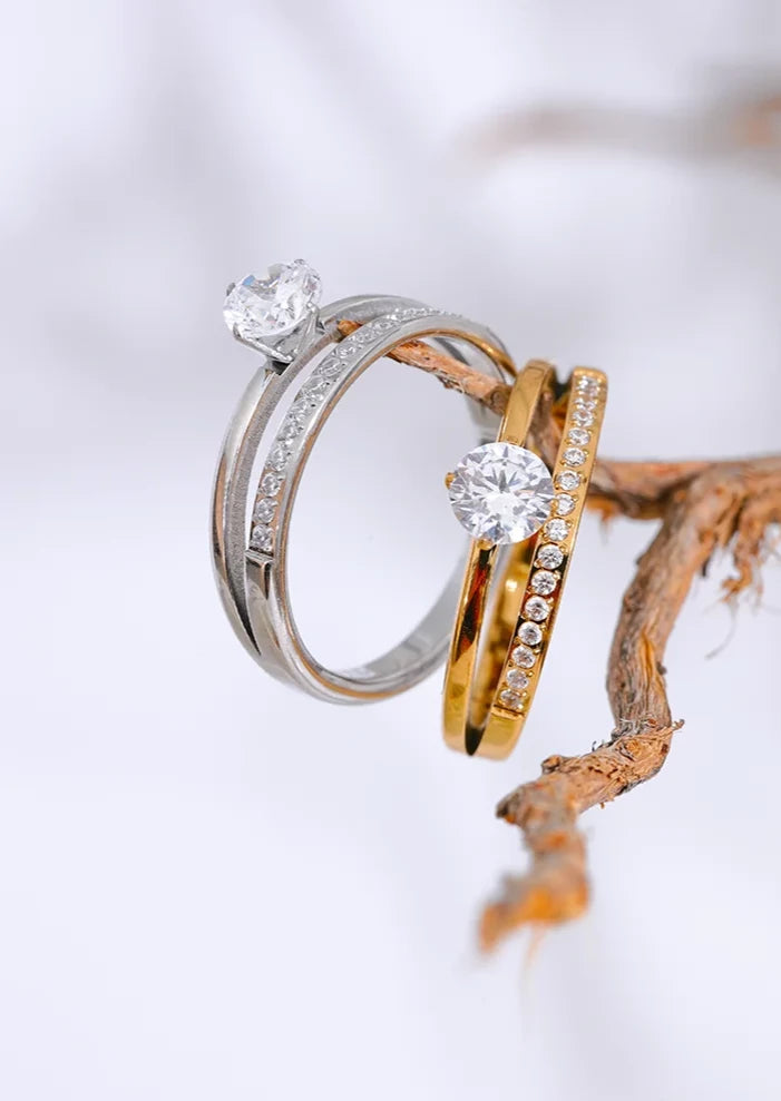 Delicate Double Layer Ring