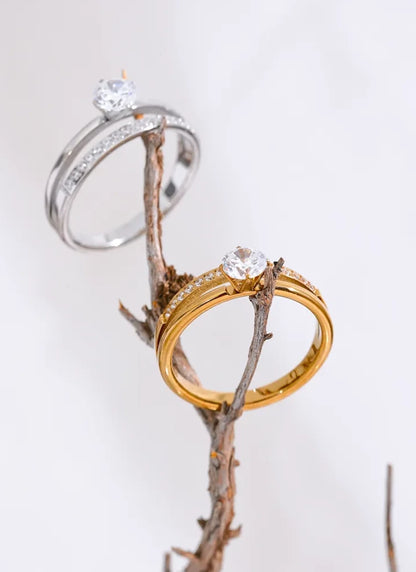 Delicate Double Layer Ring