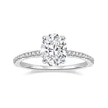 D Color Oval Cut Moissanite Ring