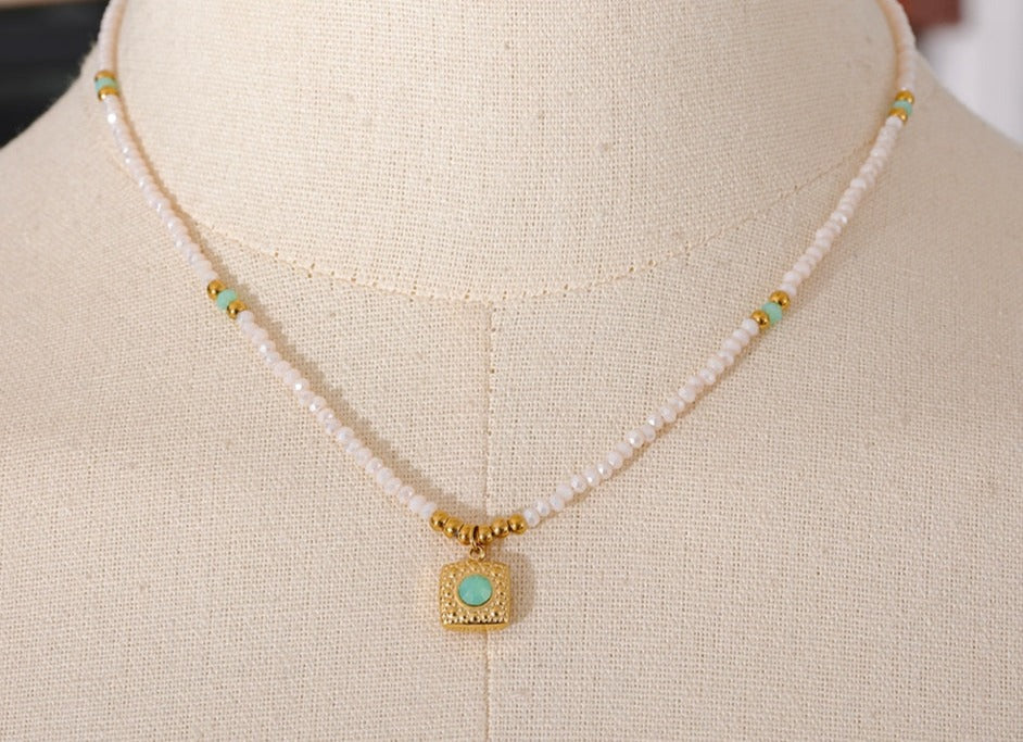 Pearl Crystal Bead Pendant