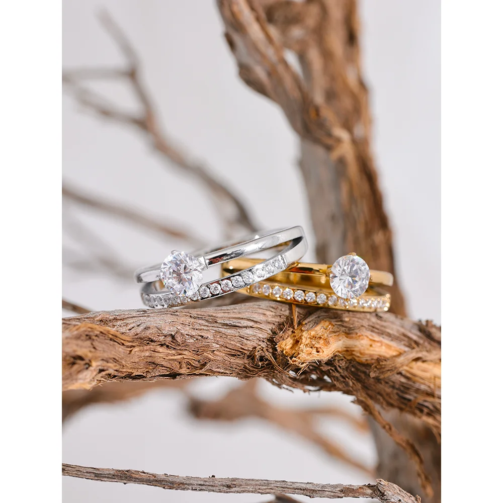 Delicate Double Layer Ring
