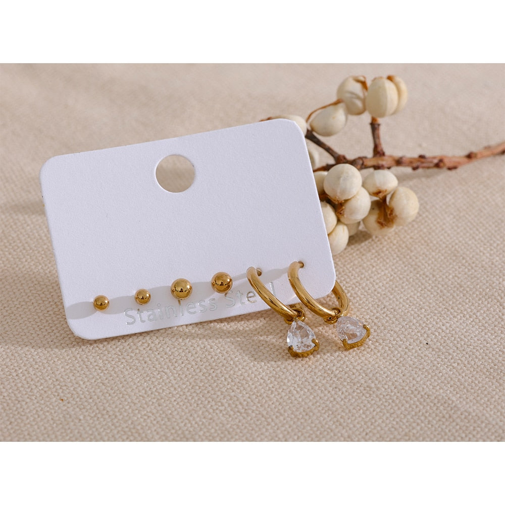 Dangle Earrings and Stud Set