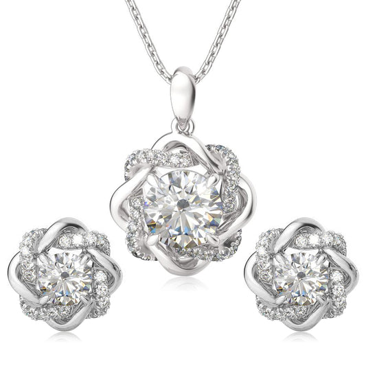 3 Carat Moissanite Jewelry Set
