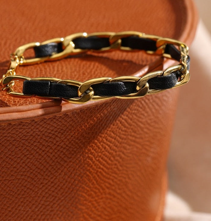 Leather Chain Bracelet