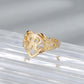 Initial Heart Adjustable Ring