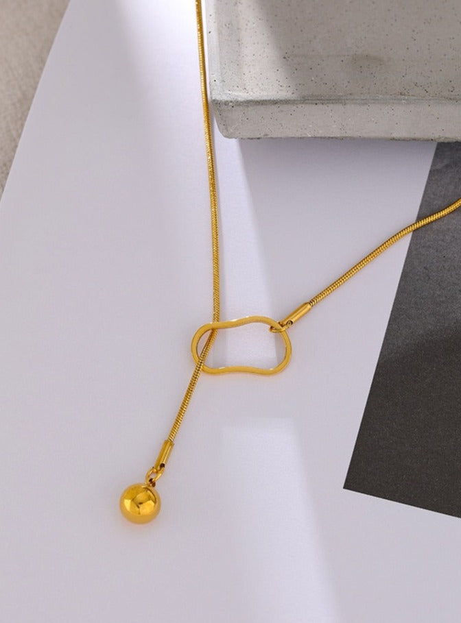 Long Bib Chain Necklace