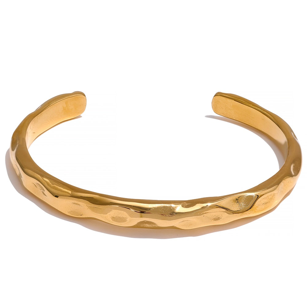Textured Gold Bangle