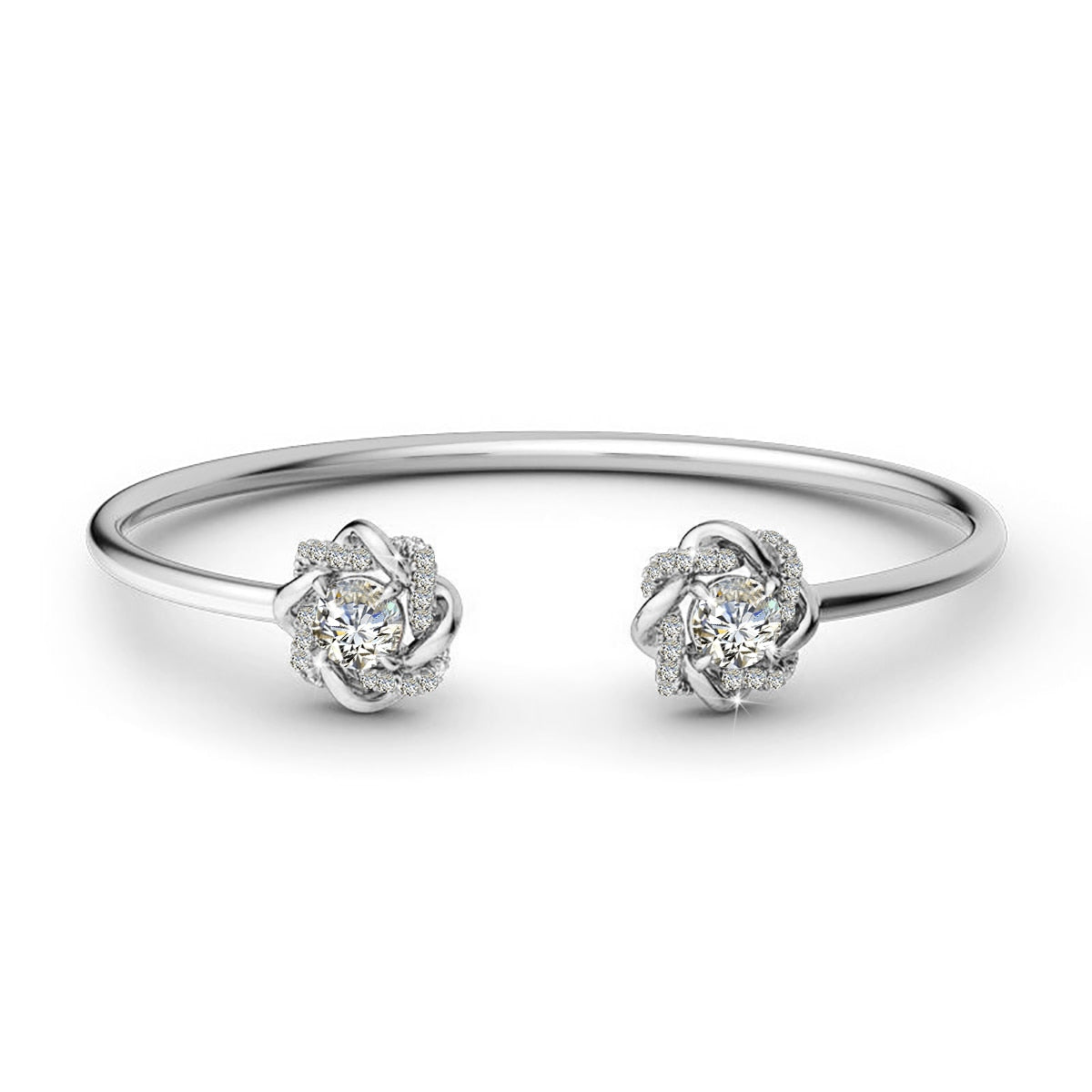 Moissanite Flower Bangles
