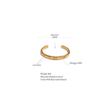 Textured Gold Bangle