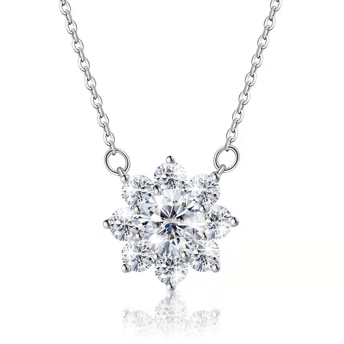 Moissanite Sunflower Necklace