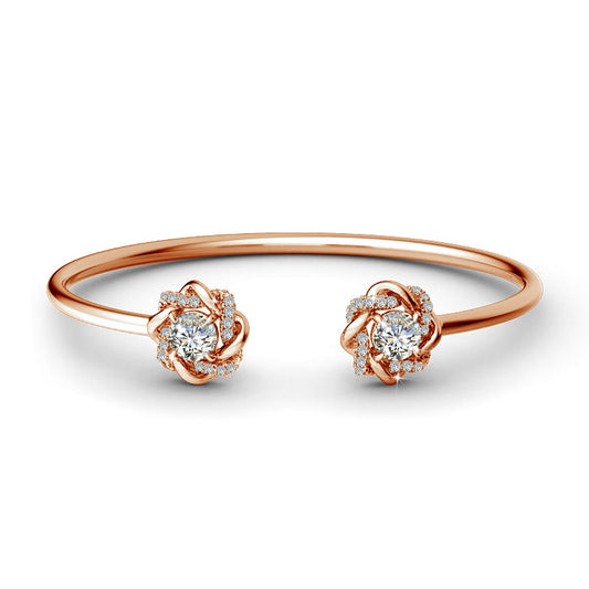 Moissanite Flower Bangles