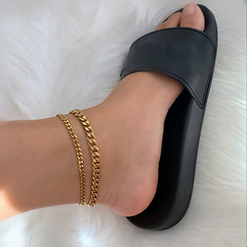 Classic Gold Cuban Anklet